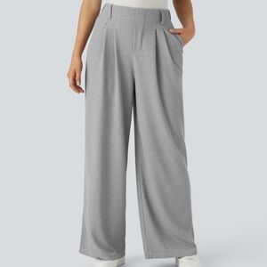 Gray Women's Wide-Leg Pants